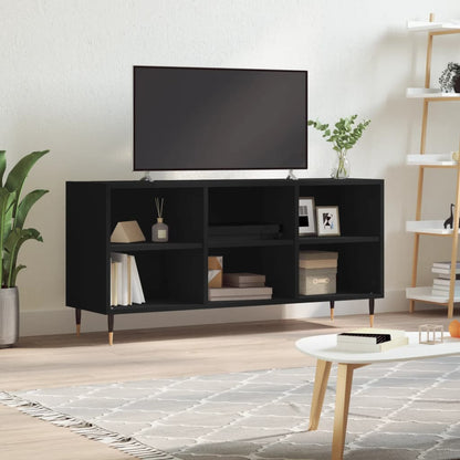 Tv-Meubel 103,5X30X50 Cm Bewerkt Hout Zwart Zwart - Design Meubelz