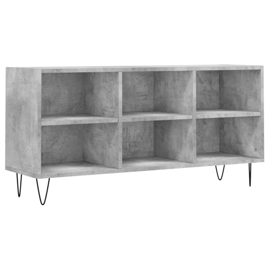 Tv-Meubel 103,5X30X50 Cm Bewerkt Hout Betongrijs Betongrijs - Design Meubelz