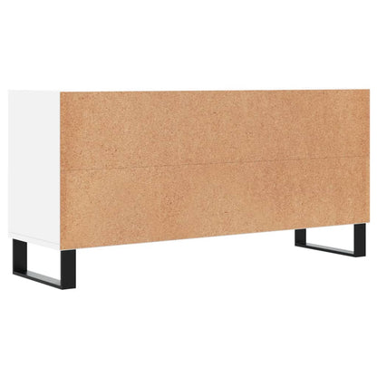 Tv-Meubel 103,5X30X50 Cm Bewerkt Hout Wit Wit - Design Meubelz