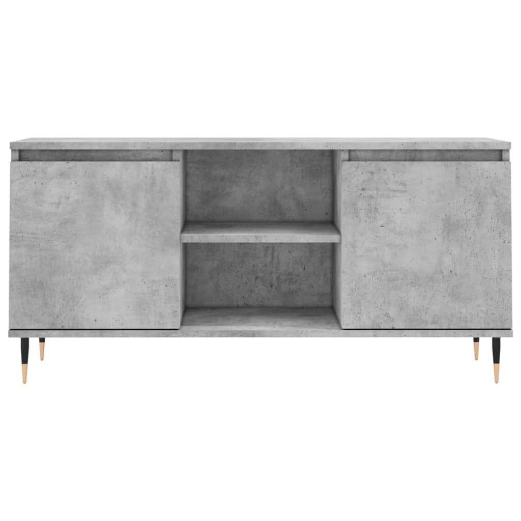 Tv-Meubel 104X35X50 Cm Bewerkt Hout Betongrijs Betongrijs - Design Meubelz