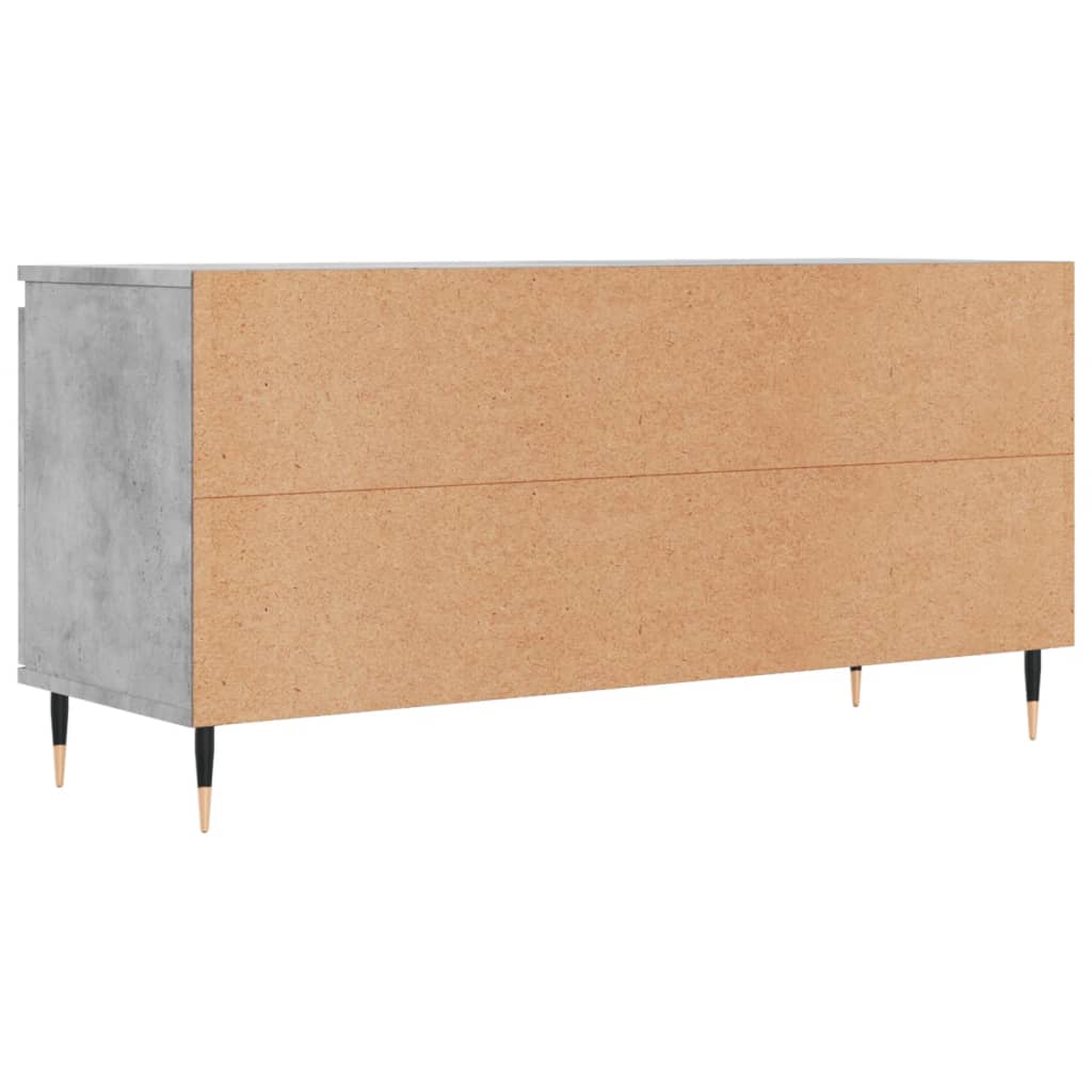 Tv-Meubel 104X35X50 Cm Bewerkt Hout Betongrijs Betongrijs - Design Meubelz