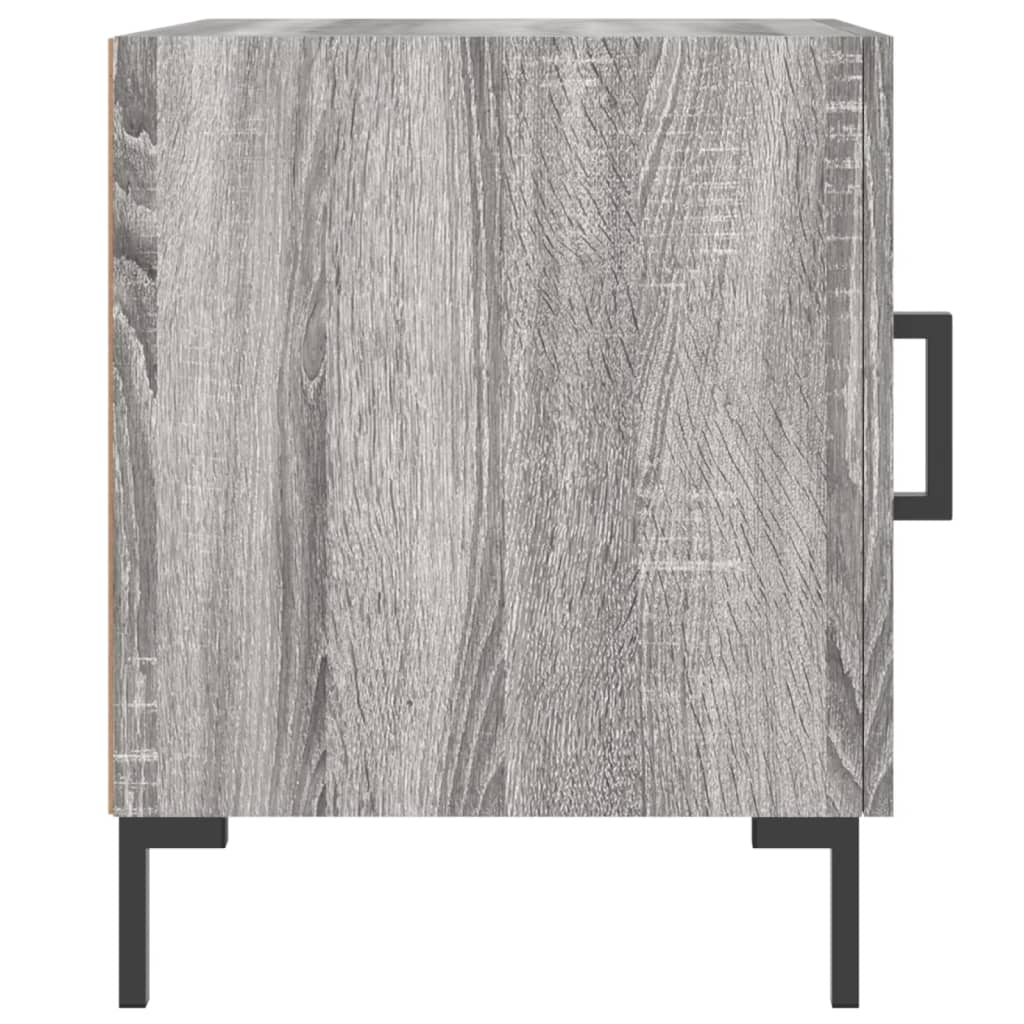 Nachtkastje 40X40X50 Cm Bewerkt Hout Grijs Sonoma Eikenkleurig - Design Meubelz