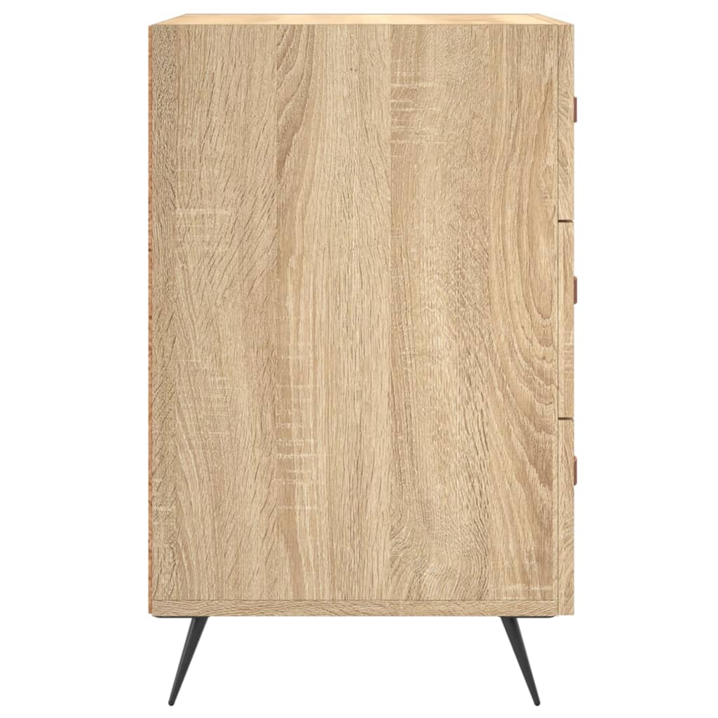 Nachtkastje 40X40X66 Cm Bewerkt Hout Sonoma Eikenkleurig - Design Meubelz