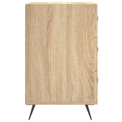 Nachtkastje 40X40X66 Cm Bewerkt Hout Sonoma Eikenkleurig - Design Meubelz