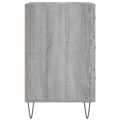 Nachtkastje 40X40X66 Cm Bewerkt Hout Grijs Sonoma Eikenkleurig - Design Meubelz