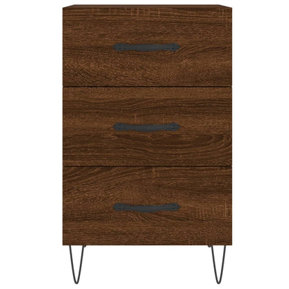 Nachtkastje 40X40X66 Cm Bewerkt Hout Bruineikenkleurig - Design Meubelz