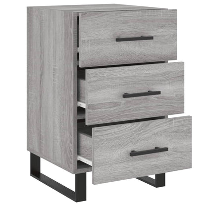 Nachtkastje 40X40X66 Cm Bewerkt Hout Grijs Sonoma Eiken - Design Meubelz