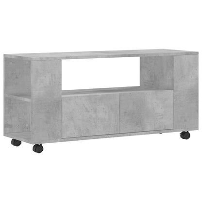 Tv-Meubel 102X34,5X43 Cm Bewerkt Hout Betongrijs Betongrijs - Design Meubelz