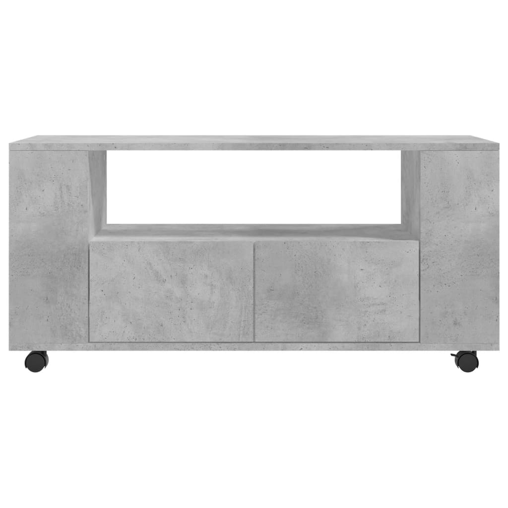 Tv-Meubel 102X34,5X43 Cm Bewerkt Hout Betongrijs Betongrijs - Design Meubelz