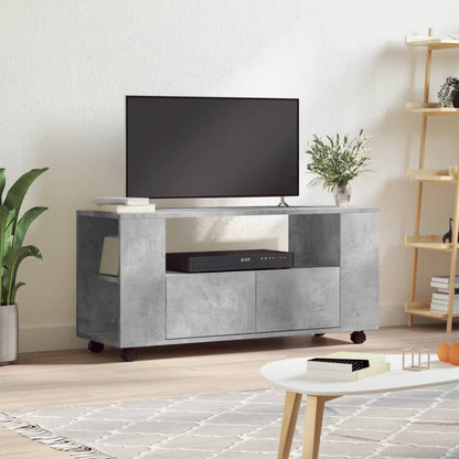 Tv-Meubel 102X34,5X43 Cm Bewerkt Hout Betongrijs Betongrijs - Design Meubelz