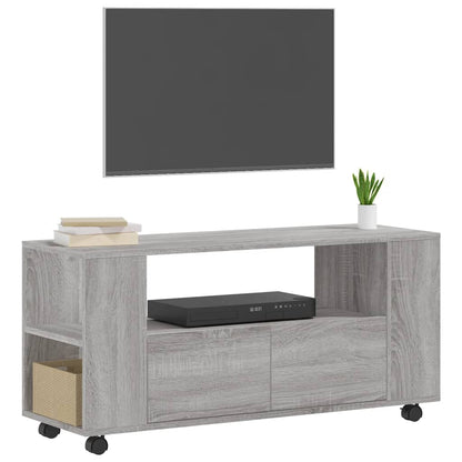 Tv-Meubel 102X34,5X43 Cm Bewerkt Hout Grijs Sonoma Eikenkleurig Grijs sonoma - Design Meubelz