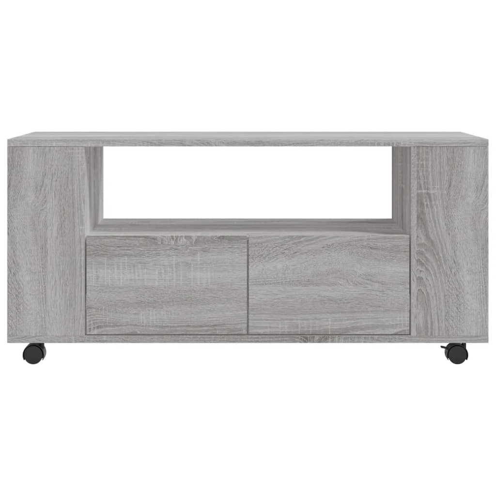 Tv-Meubel 102X34,5X43 Cm Bewerkt Hout Grijs Sonoma Eikenkleurig Grijs sonoma - Design Meubelz