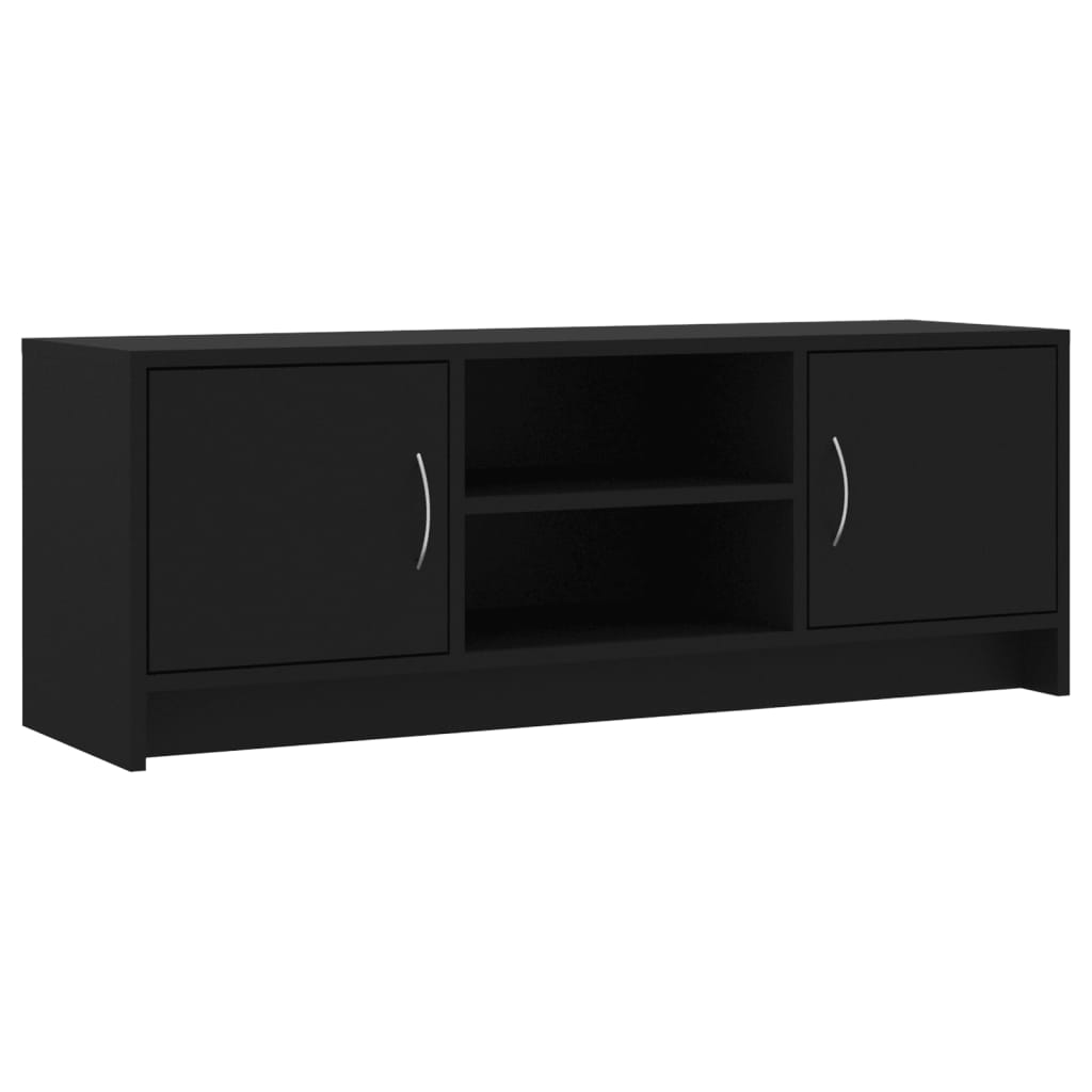 Tv-Meubel 102X30X37,5 Cm Bewerkt Hout Zwart Zwart - Design Meubelz