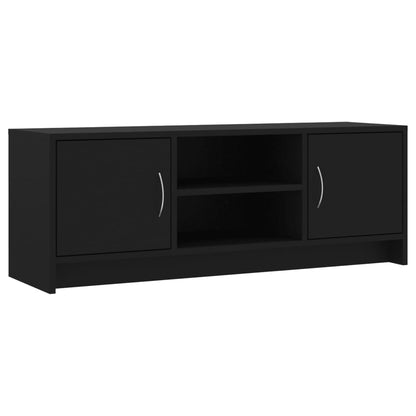 Tv-Meubel 102X30X37,5 Cm Bewerkt Hout Zwart Zwart - Design Meubelz