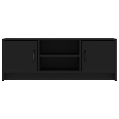 Tv-Meubel 102X30X37,5 Cm Bewerkt Hout Zwart Zwart - Design Meubelz