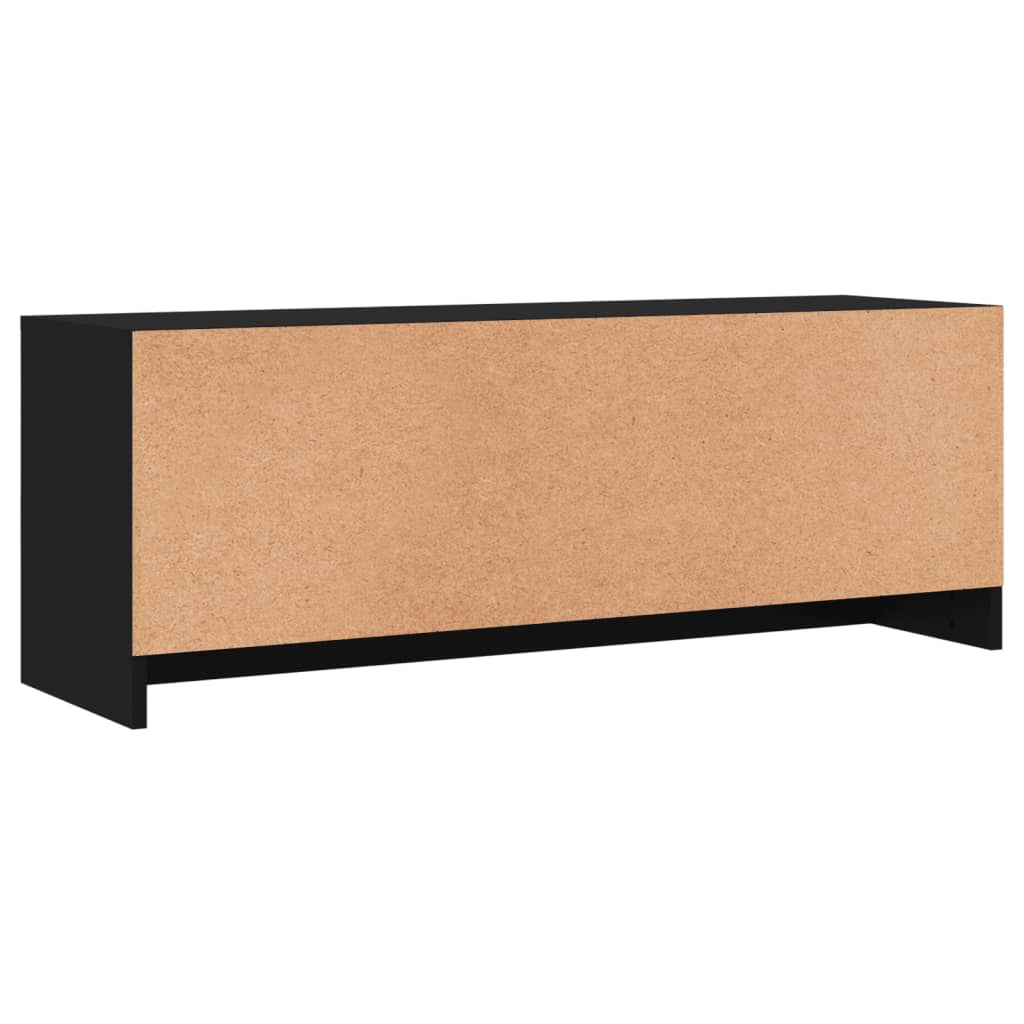 Tv-Meubel 102X30X37,5 Cm Bewerkt Hout Zwart Zwart - Design Meubelz