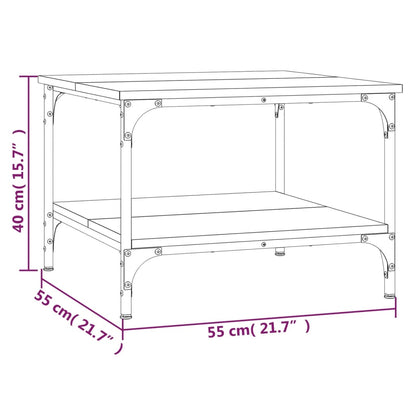 Salontafel 55X55X40 Cm Bewerkt Hout Zwart - Design Meubelz