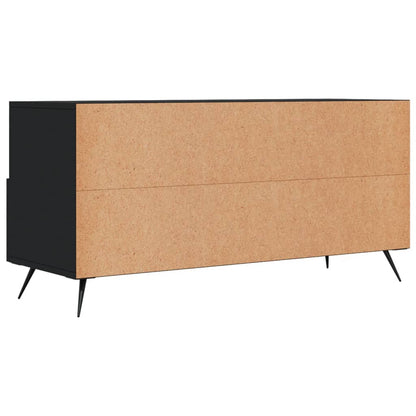 Tv-Meubel 102X36X50 Cm Bewerkt Hout Zwart Zwart - Design Meubelz