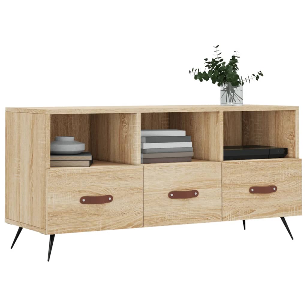 Tv-Meubel 102X36X50 Cm Bewerkt Hout Sonoma Eikenkleurig Sonoma eiken - Design Meubelz