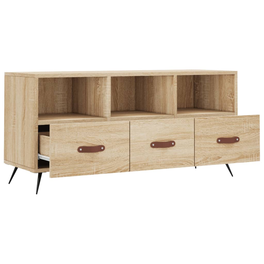 Tv-Meubel 102X36X50 Cm Bewerkt Hout Sonoma Eikenkleurig Sonoma eiken - Design Meubelz