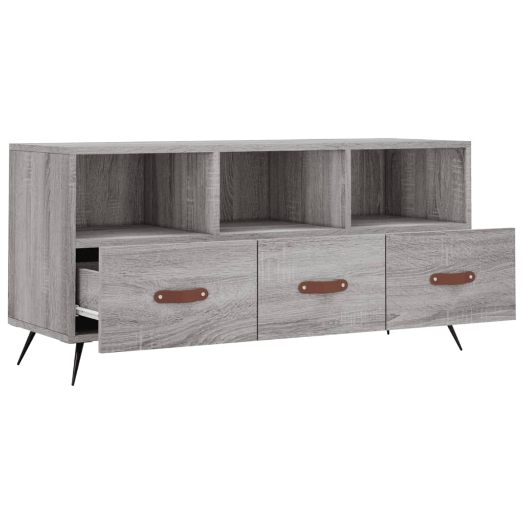 Tv-Meubel 102X36X50 Cm Bewerkt Hout Grijs Sonoma Eikenkleurig Grijs sonoma - Design Meubelz