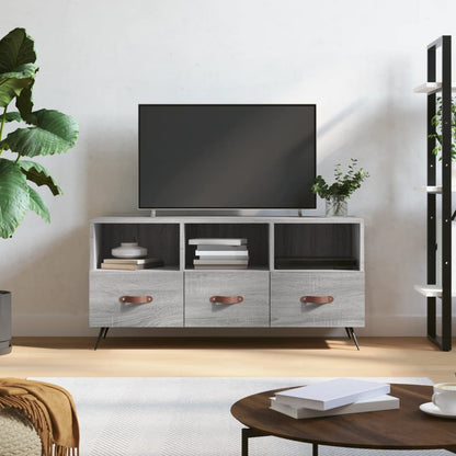 Tv-Meubel 102X36X50 Cm Bewerkt Hout Grijs Sonoma Eikenkleurig Grijs sonoma - Design Meubelz