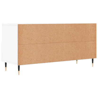 Tv-Meubel 102X36X50 Cm Bewerkt Hout Wit Wit - Design Meubelz