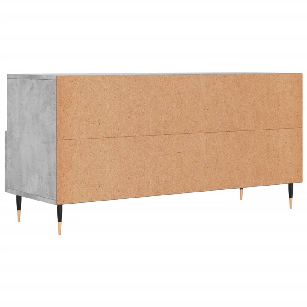 Tv-Meubel 102X36X50 Cm Bewerkt Hout Betongrijs Betongrijs - Design Meubelz