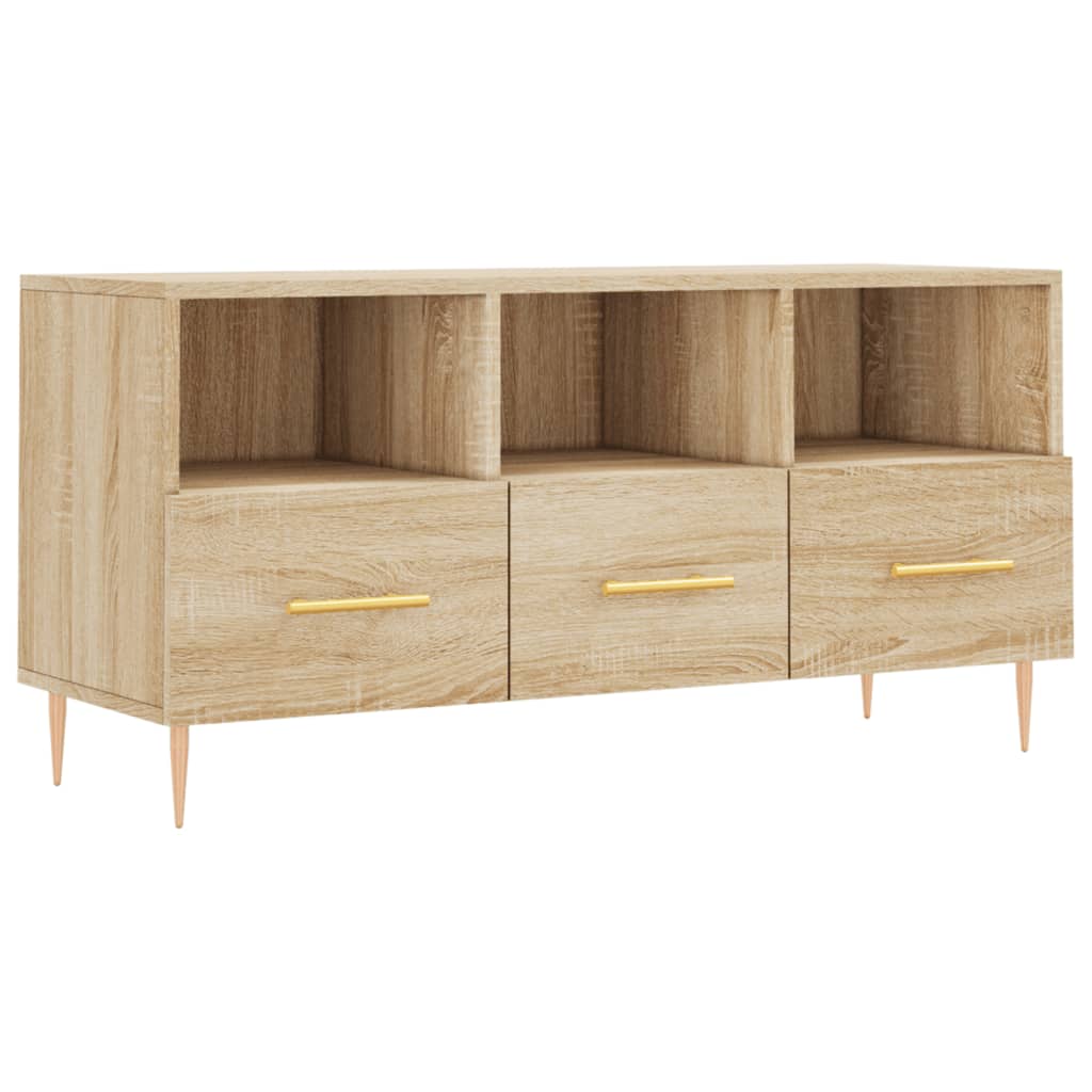 Tv-Meubel 102X36X50 Cm Bewerkt Hout Sonoma Eikenkleurig Sonoma eiken - Design Meubelz