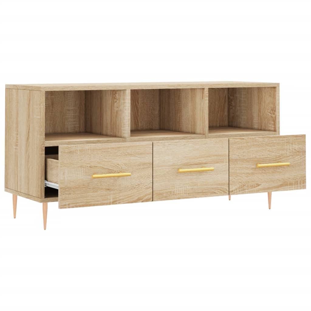 Tv-Meubel 102X36X50 Cm Bewerkt Hout Sonoma Eikenkleurig Sonoma eiken - Design Meubelz