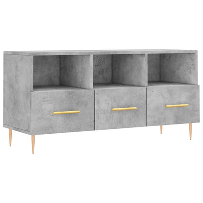 Tv-Meubel 102X36X50 Cm Bewerkt Hout Betongrijs Betongrijs - Design Meubelz