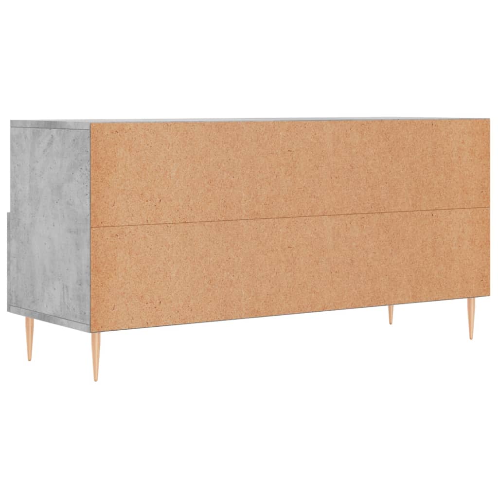 Tv-Meubel 102X36X50 Cm Bewerkt Hout Betongrijs Betongrijs - Design Meubelz