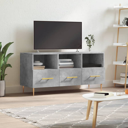 Tv-Meubel 102X36X50 Cm Bewerkt Hout Betongrijs Betongrijs - Design Meubelz