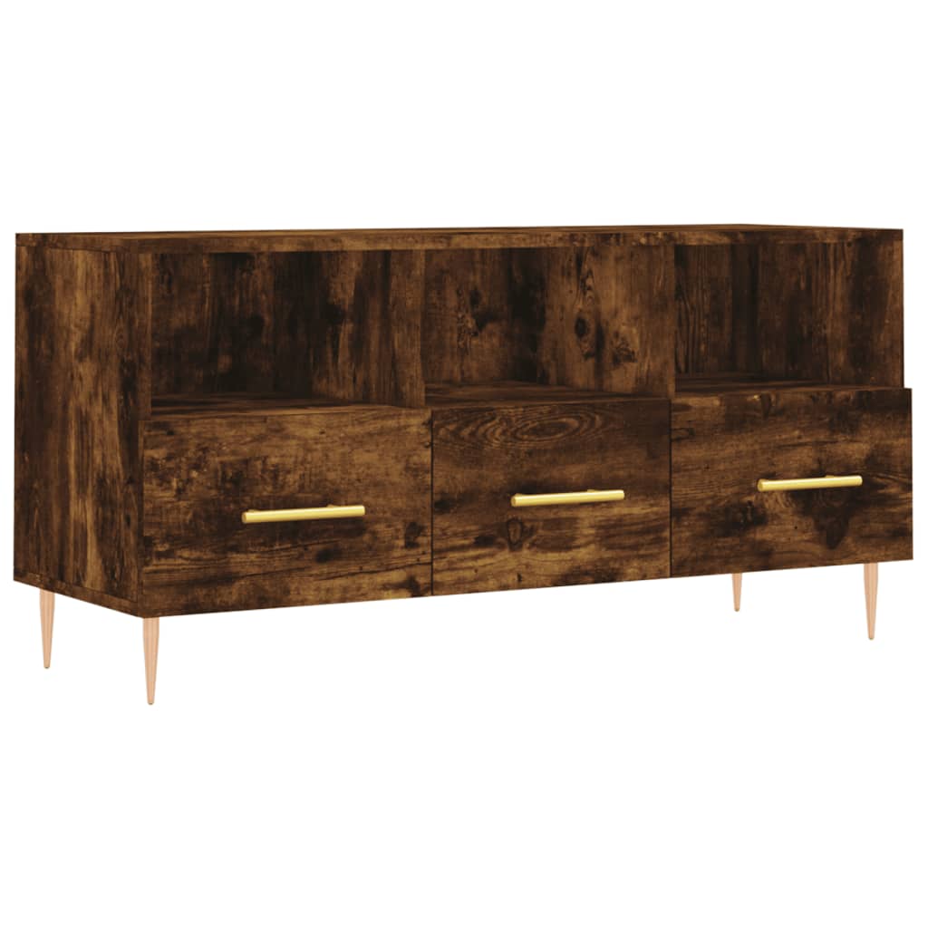 Tv-Meubel 102X36X50 Cm Bewerkt Hout Gerookt Eikenkleurig Gerookt eiken - Design Meubelz