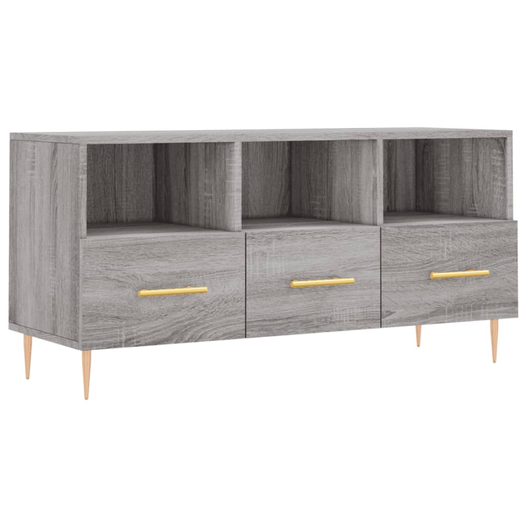 Tv-Meubel 102X36X50 Cm Bewerkt Hout Grijs Sonoma Eikenkleurig Grijs sonoma - Design Meubelz