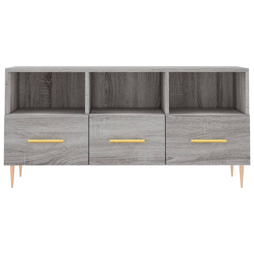 Tv-Meubel 102X36X50 Cm Bewerkt Hout Grijs Sonoma Eikenkleurig Grijs sonoma - Design Meubelz