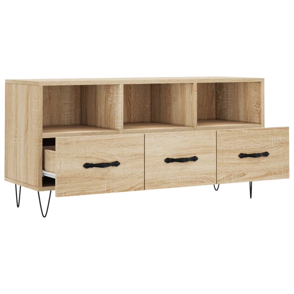 Tv-Meubel 102X36X50 Cm Bewerkt Hout Sonoma Eikenkleurig Sonoma eiken - Design Meubelz