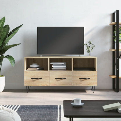 Tv-Meubel 102X36X50 Cm Bewerkt Hout Sonoma Eikenkleurig Sonoma eiken - Design Meubelz