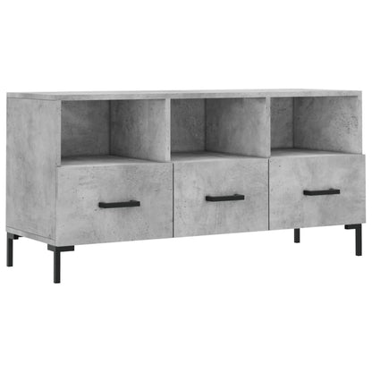 Tv-Meubel 102X36X50 Cm Bewerkt Hout Betongrijs Betongrijs - Design Meubelz