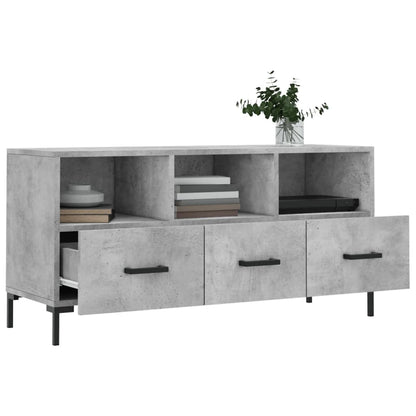 Tv-Meubel 102X36X50 Cm Bewerkt Hout Betongrijs Betongrijs - Design Meubelz