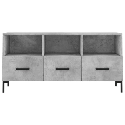 Tv-Meubel 102X36X50 Cm Bewerkt Hout Betongrijs Betongrijs - Design Meubelz