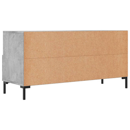 Tv-Meubel 102X36X50 Cm Bewerkt Hout Betongrijs Betongrijs - Design Meubelz