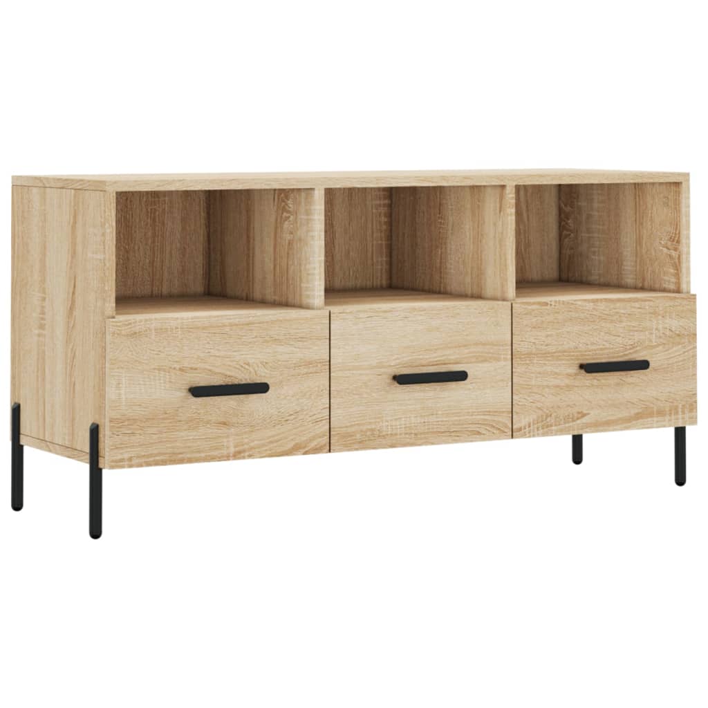 Tv-Meubel 102X36X50 Cm Bewerkt Hout Sonoma Eikenkleurig Sonoma eiken - Design Meubelz