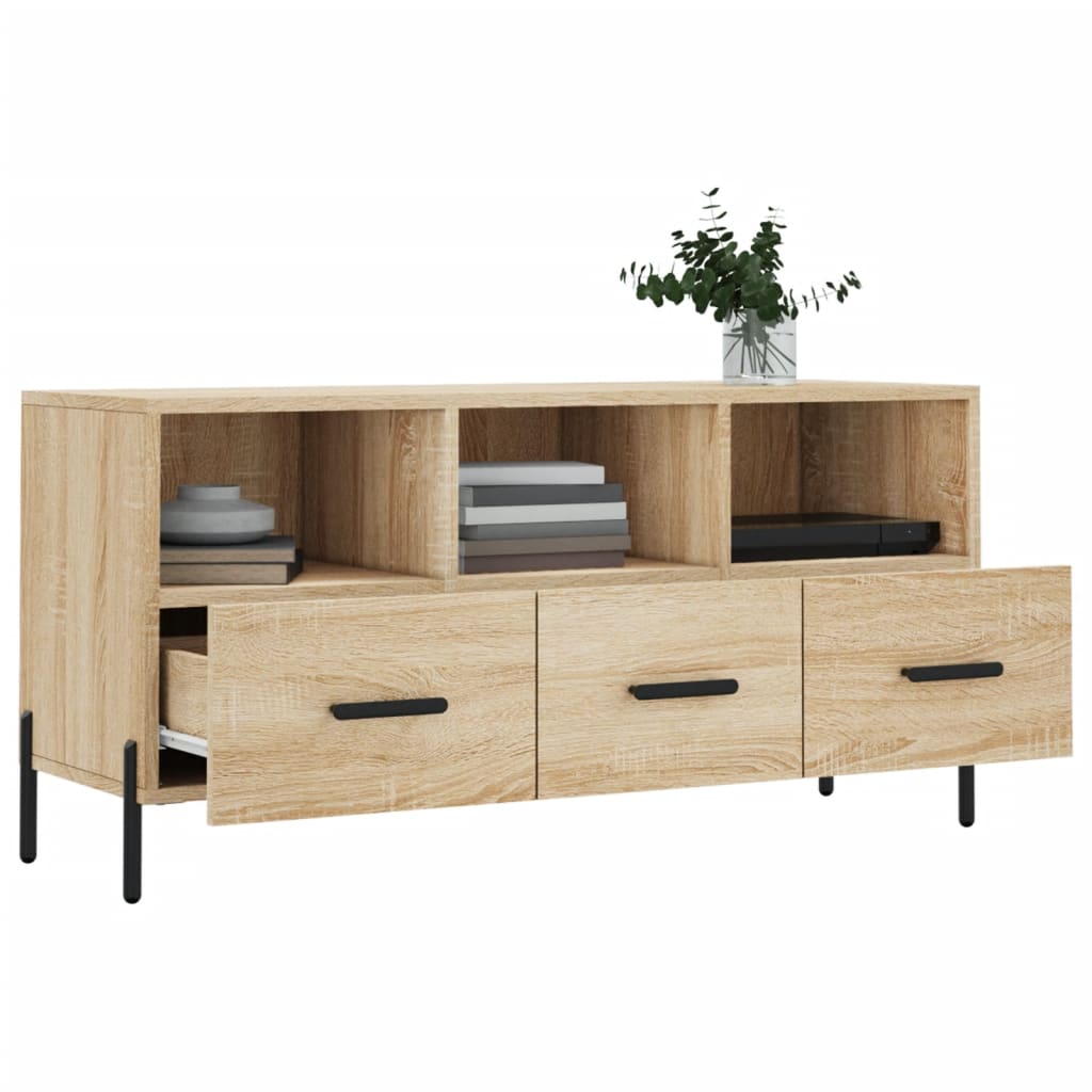 Tv-Meubel 102X36X50 Cm Bewerkt Hout Sonoma Eikenkleurig Sonoma eiken - Design Meubelz