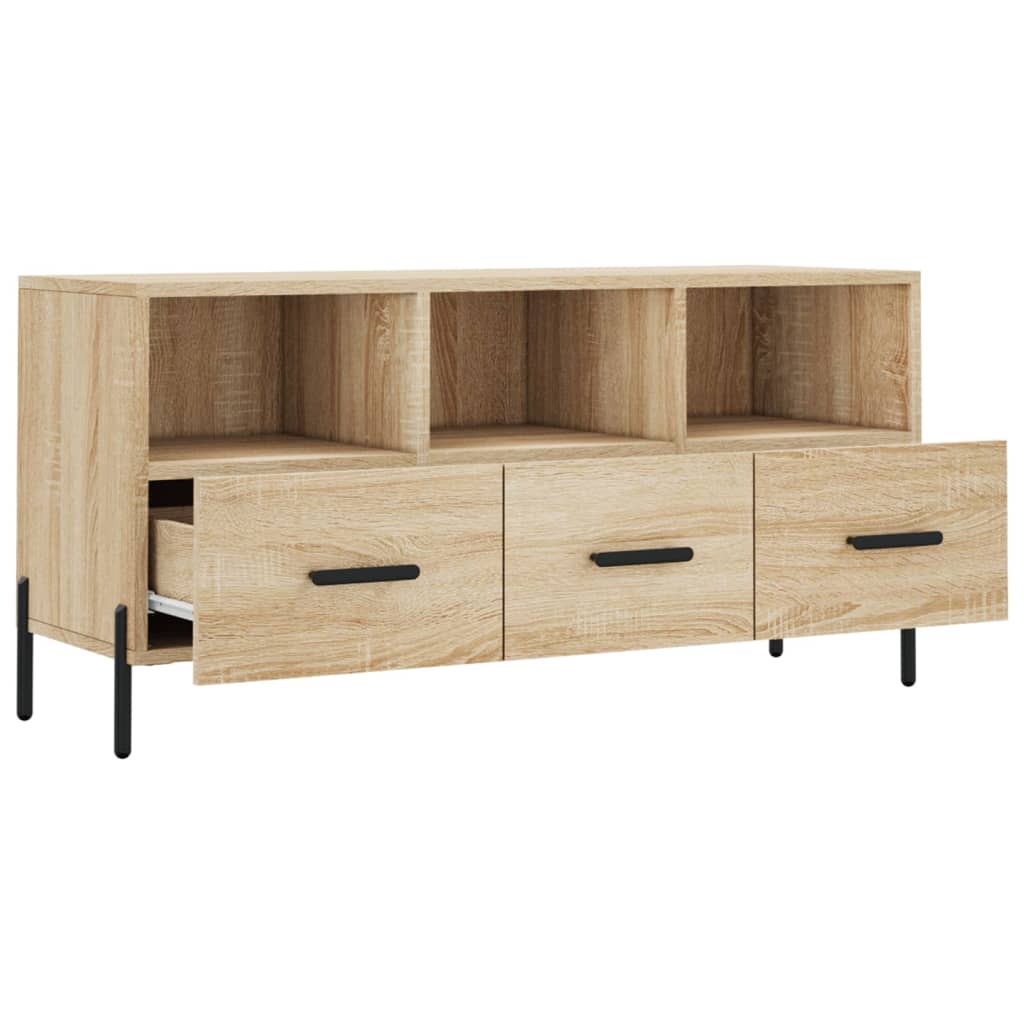 Tv-Meubel 102X36X50 Cm Bewerkt Hout Sonoma Eikenkleurig Sonoma eiken - Design Meubelz