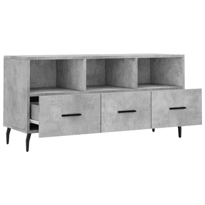 Tv-Meubel 102X36X50 Cm Bewerkt Hout Betongrijs Betongrijs - Design Meubelz