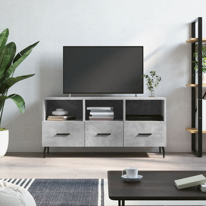 Tv-Meubel 102X36X50 Cm Bewerkt Hout Betongrijs Betongrijs - Design Meubelz