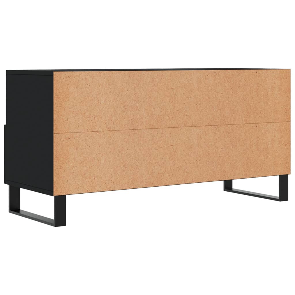 Tv-Meubel 102X36X50 Cm Bewerkt Hout Zwart Zwart - Design Meubelz