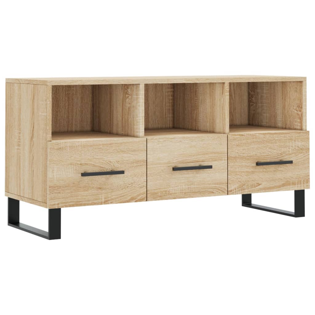 Tv-Meubel 102X36X50 Cm Bewerkt Hout Sonoma Eikenkleurig Sonoma eiken - Design Meubelz