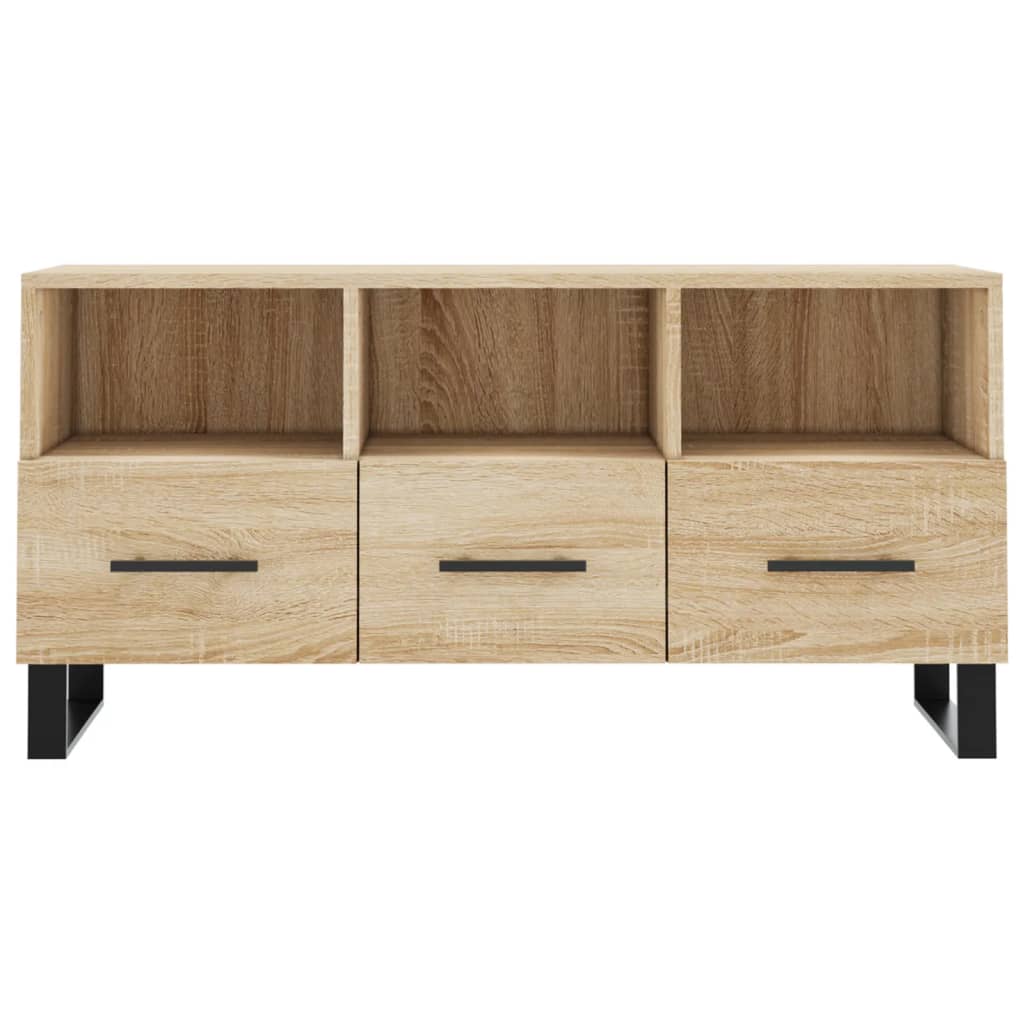 Tv-Meubel 102X36X50 Cm Bewerkt Hout Sonoma Eikenkleurig Sonoma eiken - Design Meubelz